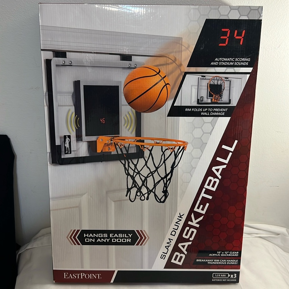 NEW Eastpoint Slam Dunk Basketball Acrylic Backboard Auto Score + Sounds